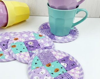 Nine Patch Coaster Sewing Pattern: Beginner Quilted Mug Rug (PDF Download)