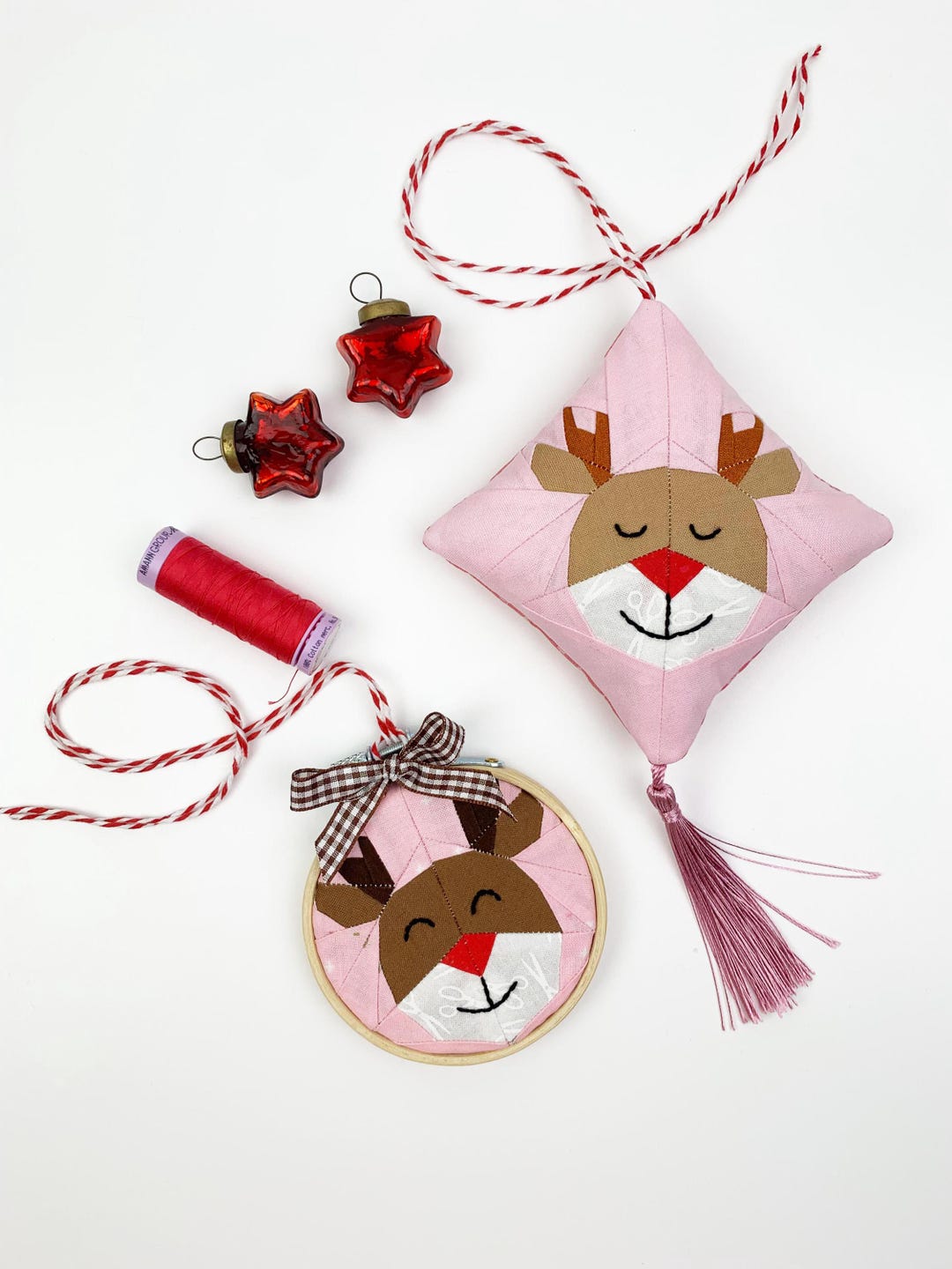 Rudolf Quilt Block Pattern: Christmas Ornament FPP (PDF Download) - Etsy