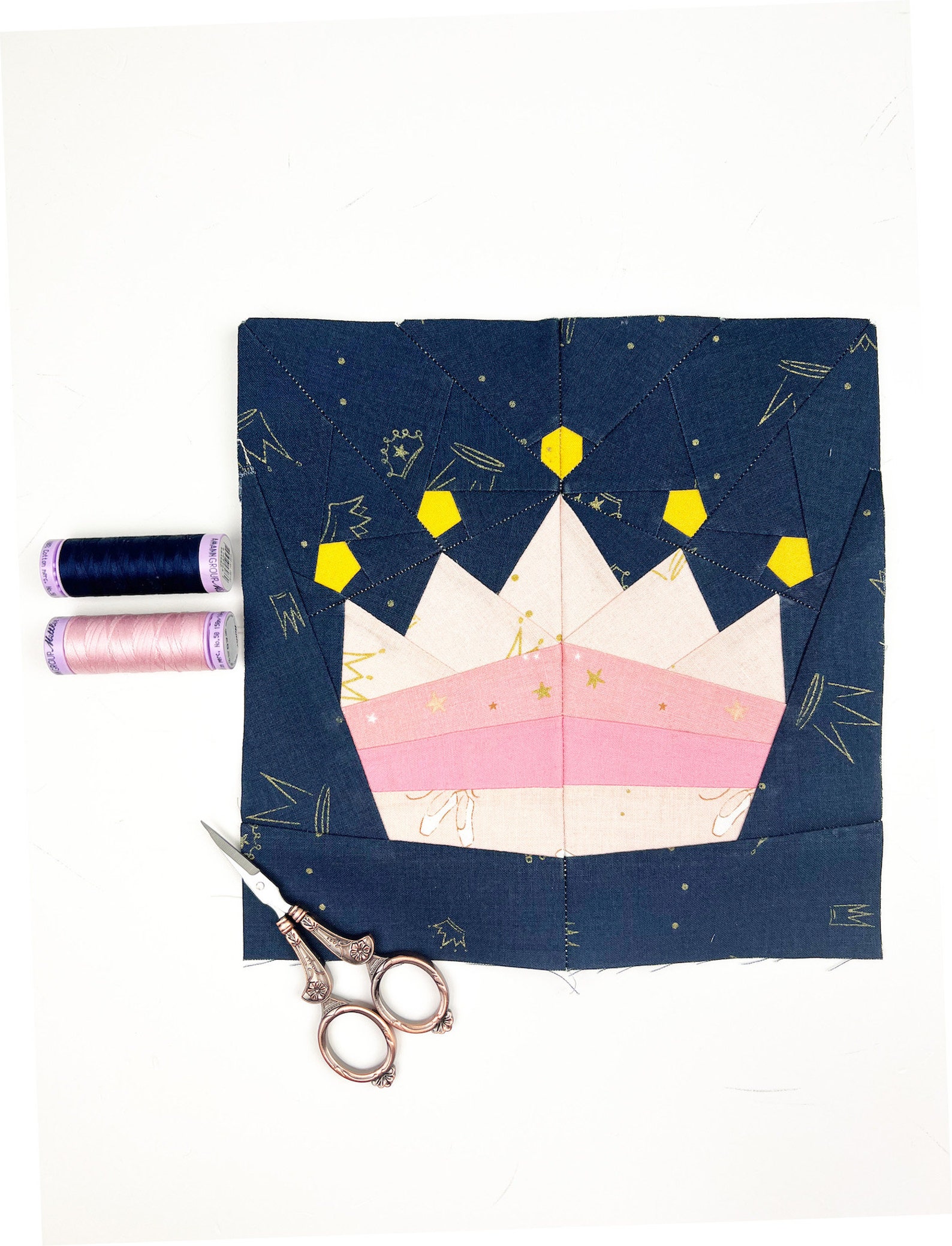 Crown Quilt Block Pattern Crown Pattern PDF Instant Etsy