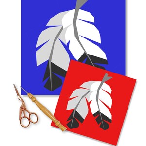 Feathers Quilt Block, 4 Sizes PDF Instant Download, Eagle Feathers FPP ...