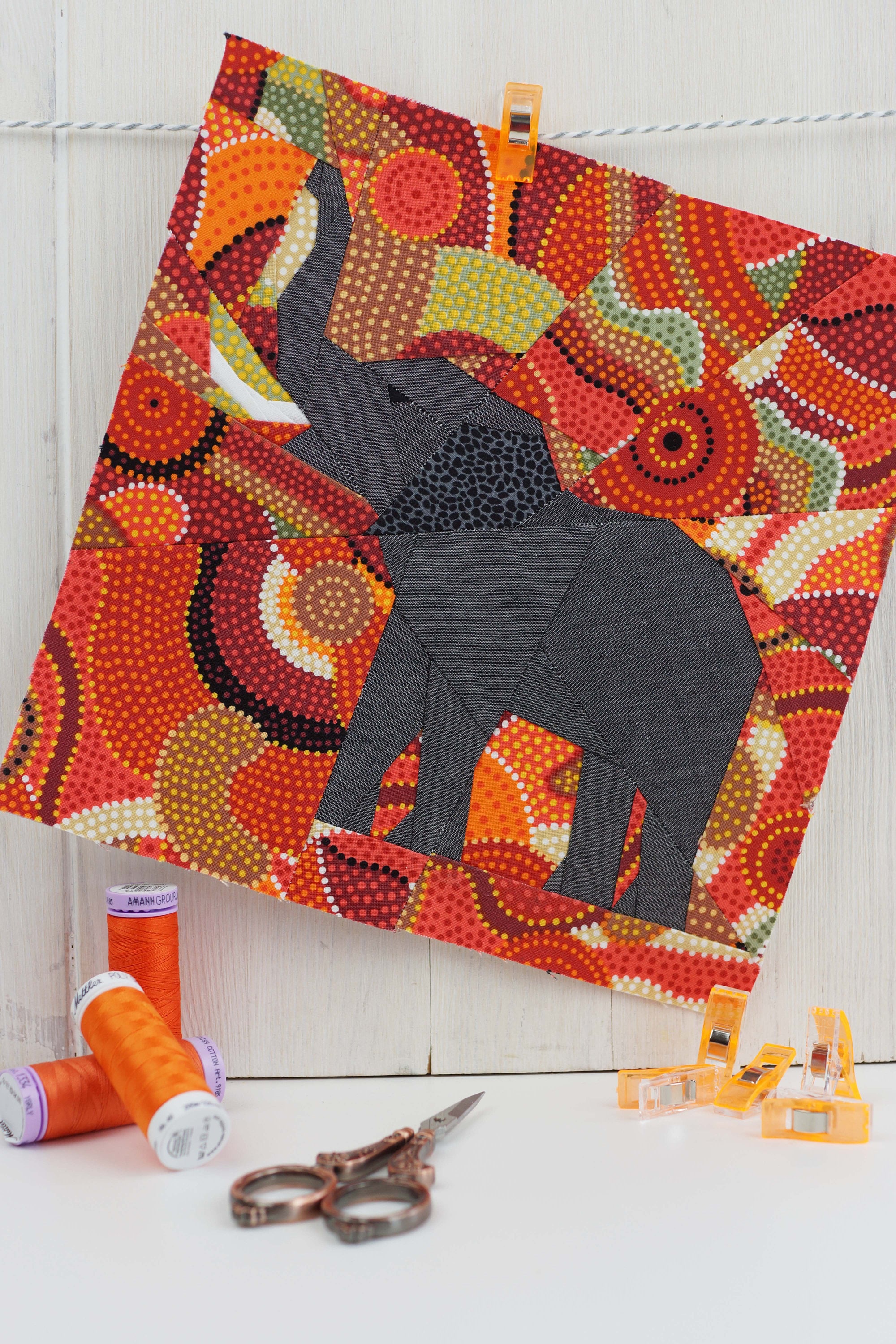 Elephant Quilt Block Pattern PDF Instant Download Nursery Etsy UK