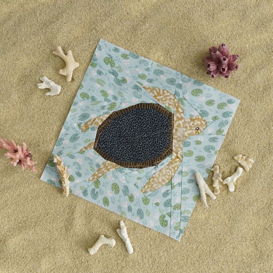 Turtle Quilt Block Pattern PDF Instant Download Patchwork - Etsy