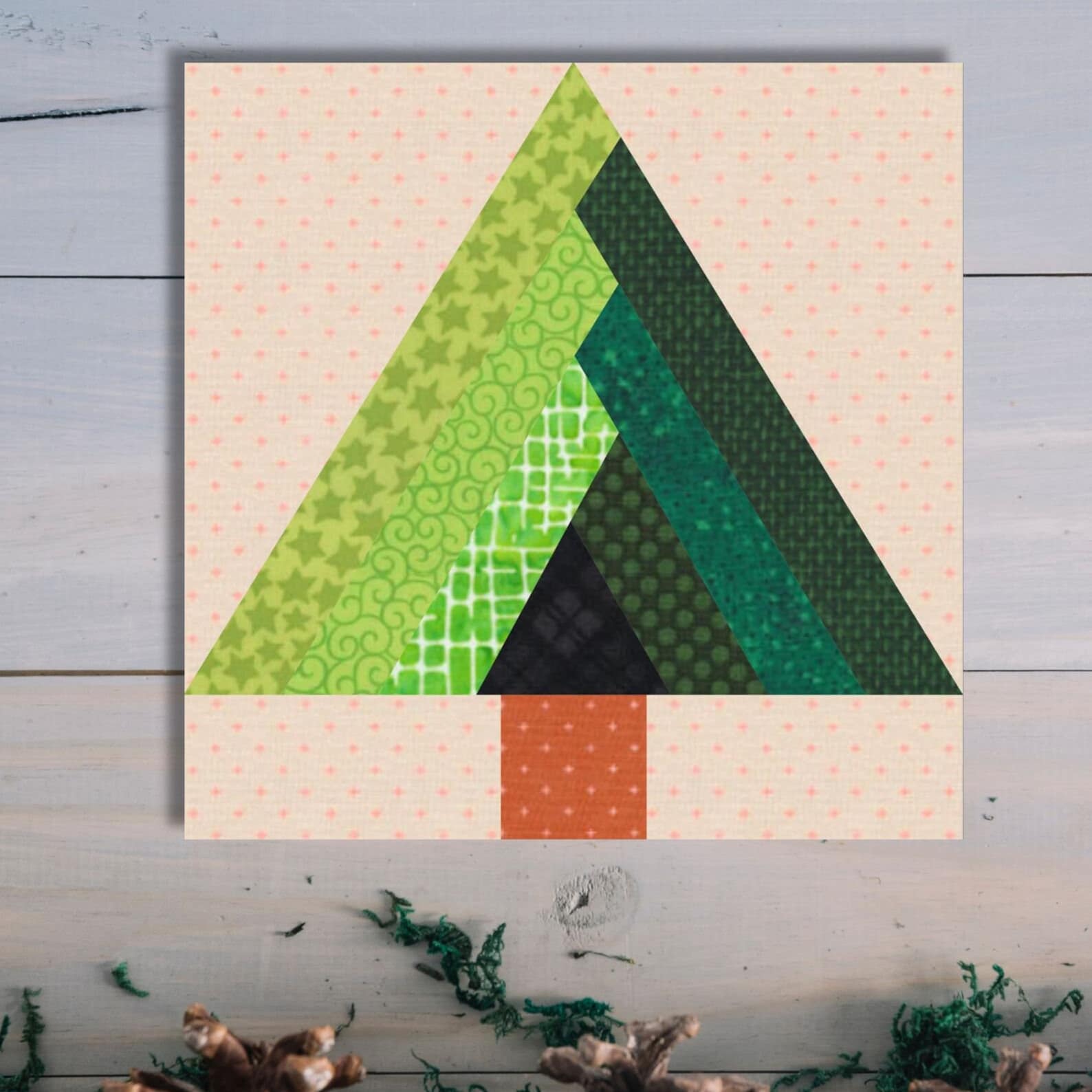 Tree Log Pattern Paper Printable Log Cabin Tree, 6 Sizes PDF Pattern Instant Download, Foundation Paper ...