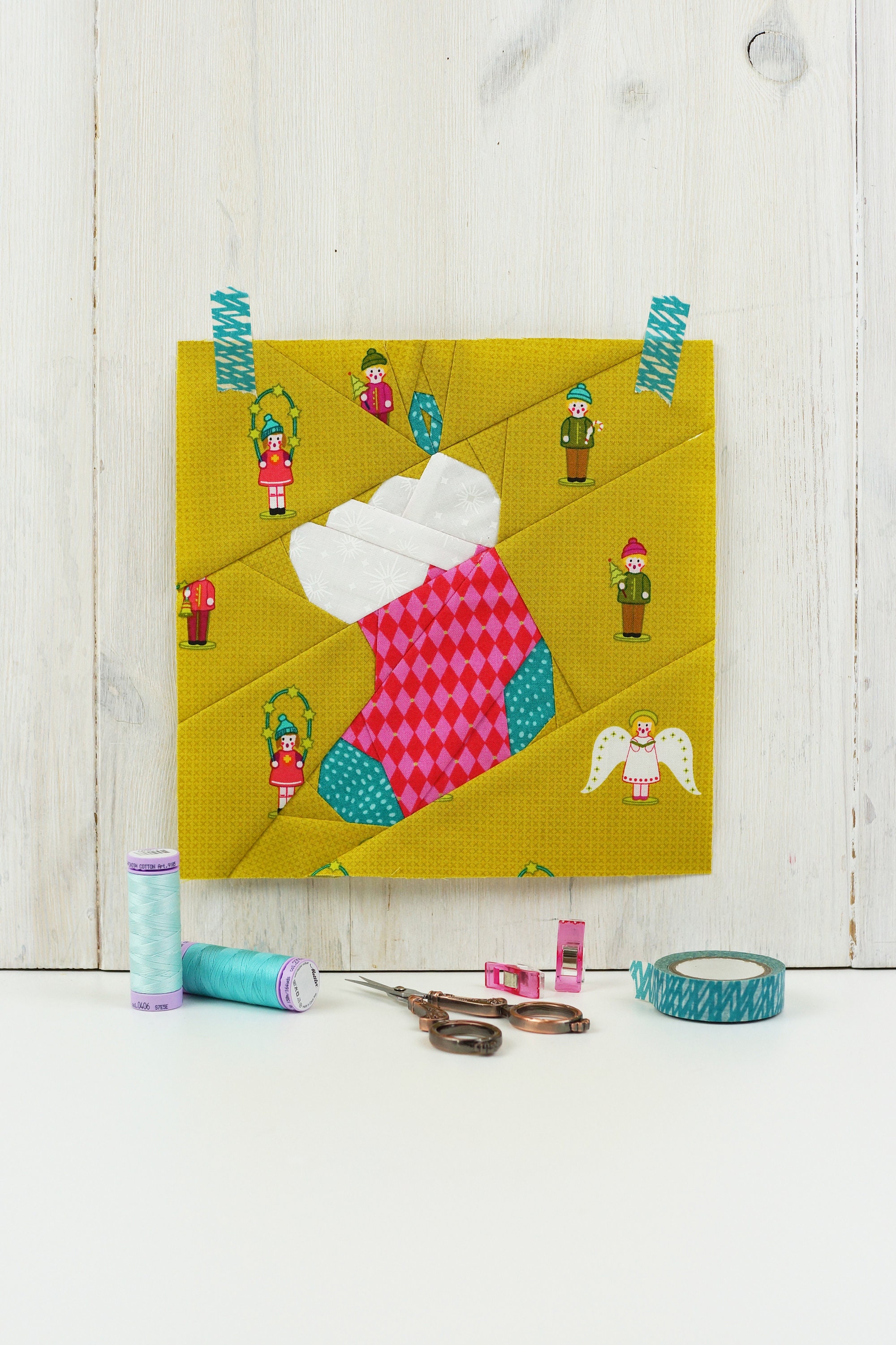 Christmas Stocking Quilt Block Pattern Stocking Pattern PDF Etsy