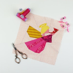 Angel Quilt Block, PDF instant download, FPP pattern