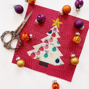 Christmas Tree Quilt Block, 5 sizes PDF instant download, Foundation Paper Piecing Pattern