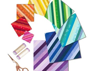Diagonale Streifen 8 Größen, PDF-Muster, Quilt-Block-Muster, Foundation Paper Piecing