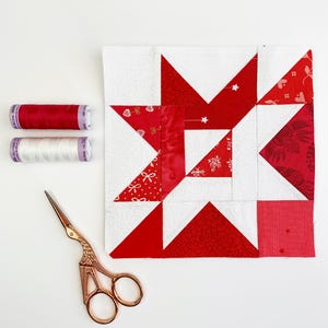 Yin-Yang Star II Pattern, 8 sizes PDF instant download, Foundation Paper Piecing Quilt Block Pattern