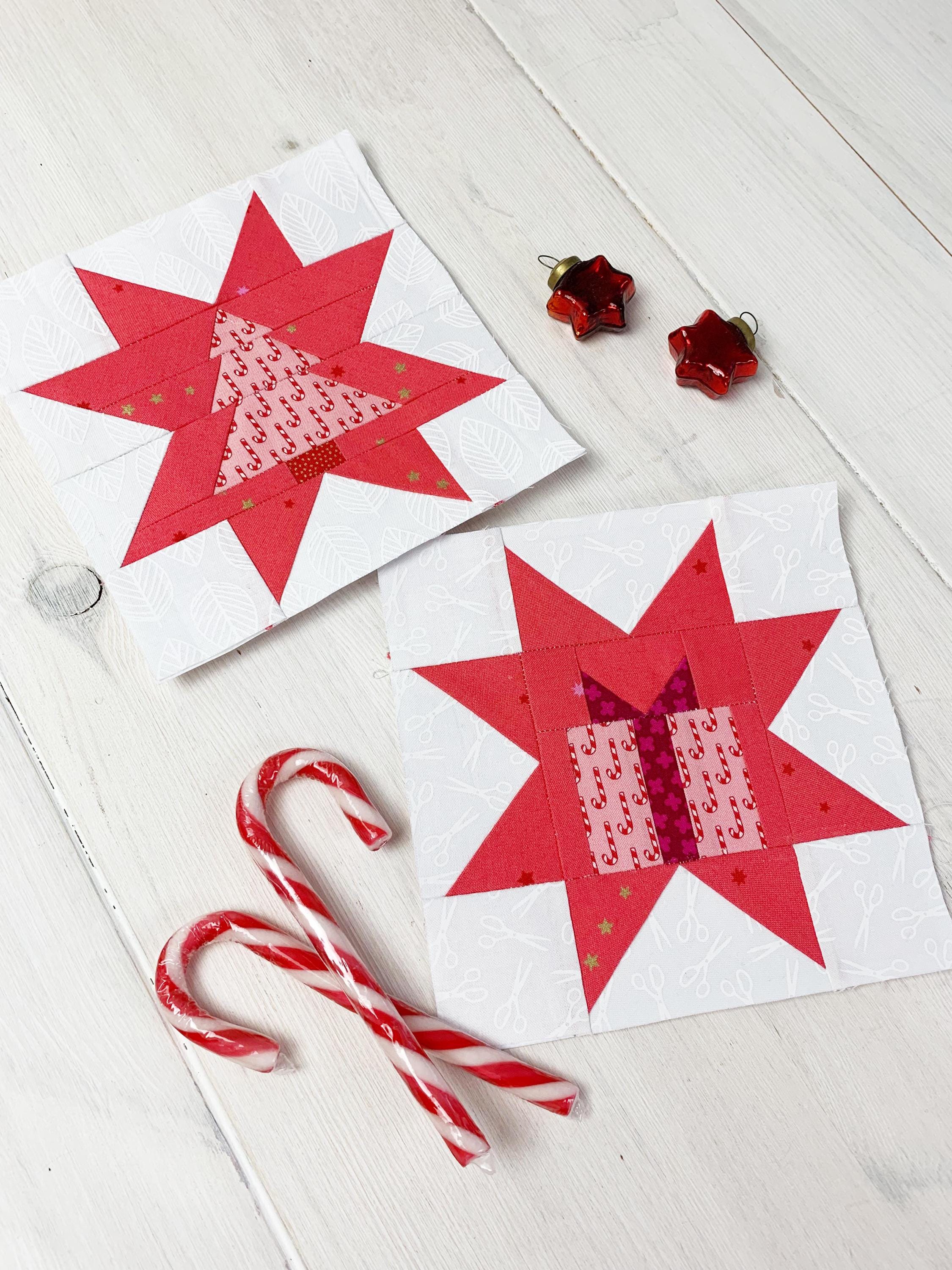 Tree/ Present Star 10 Sizes FPP Quilt Block Pattern (PDF Download) - Etsy