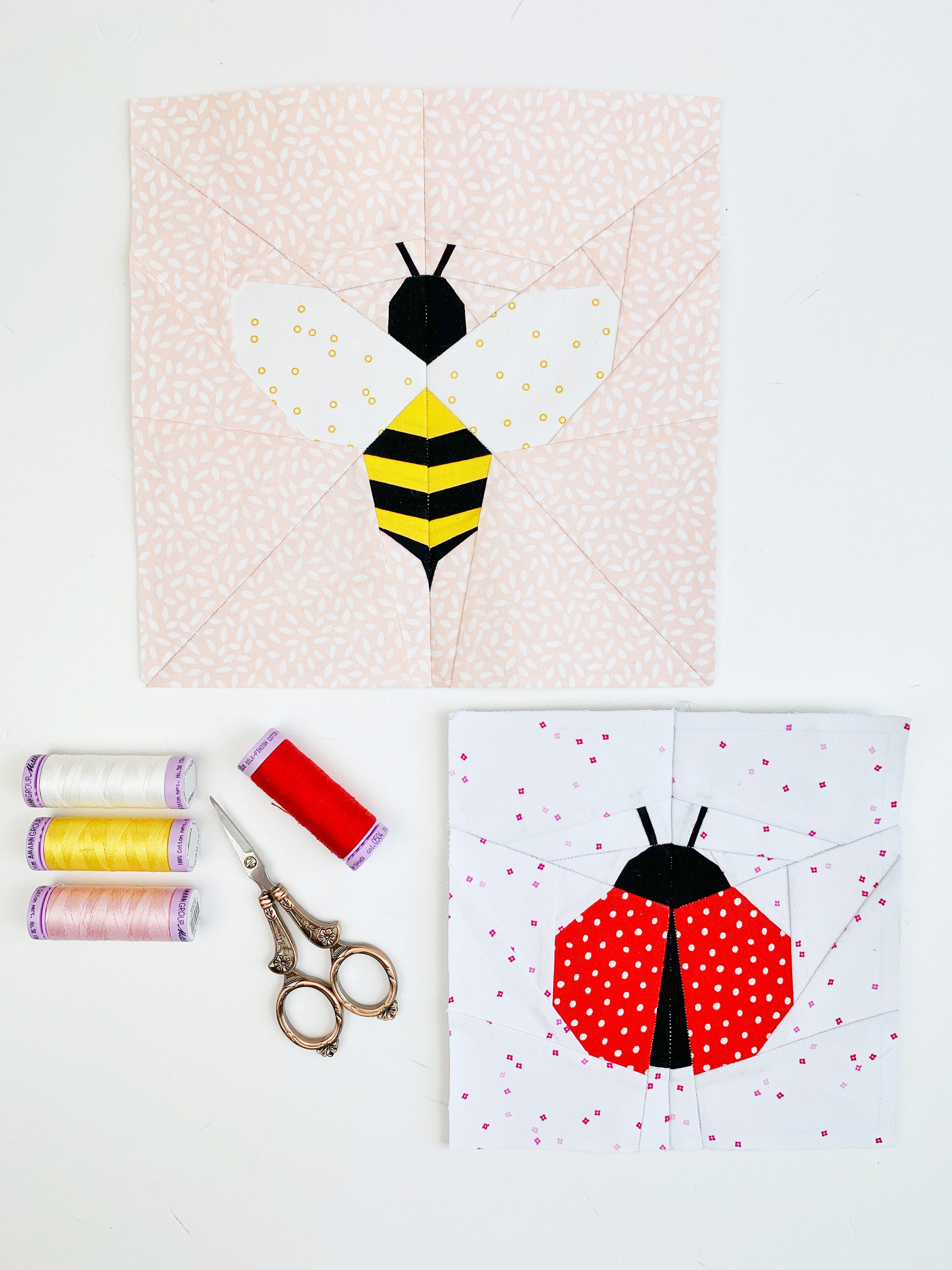Ladybug Quilt Block Pattern: Foundation Paper Piecing (PDF Download) - Etsy