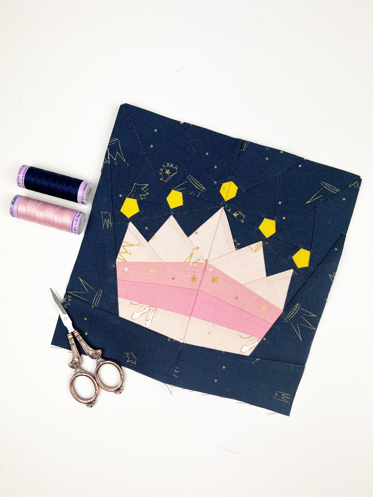 Crown Quilt Block Pattern Crown Pattern PDF Instant Etsy