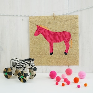 Zebra Quilt Block Pattern, PDF Instant download, Foundation Paper Piecing Pattern