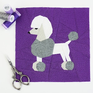 Poodle Quilt Block Pattern: Foundation Paper Piecing (PDF Download)