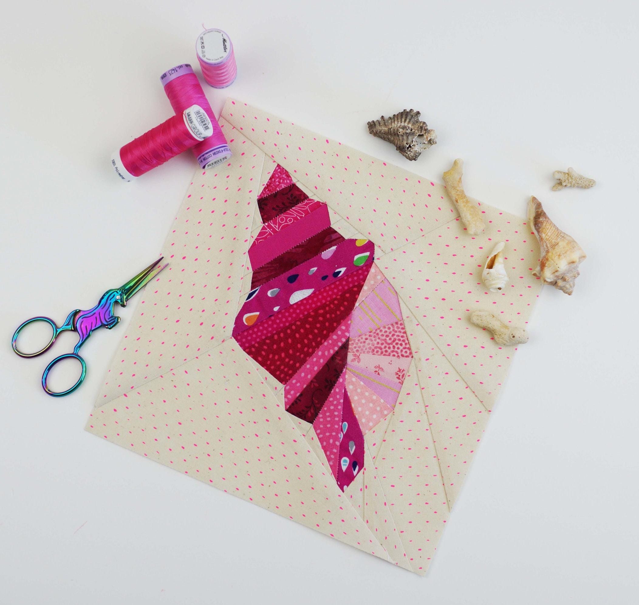 Seashell Quilt Block Pattern: Foundation Paper Piecing (PDF Pattern)
