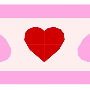 Heart Table Runner Pattern: Valentines Day Patchwork Quilt (PDF Pattern ...