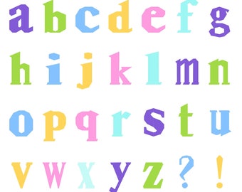 Alphabet FPP Quilt Block Pattern Set: Lowercase ABC Initials (Digital Download)