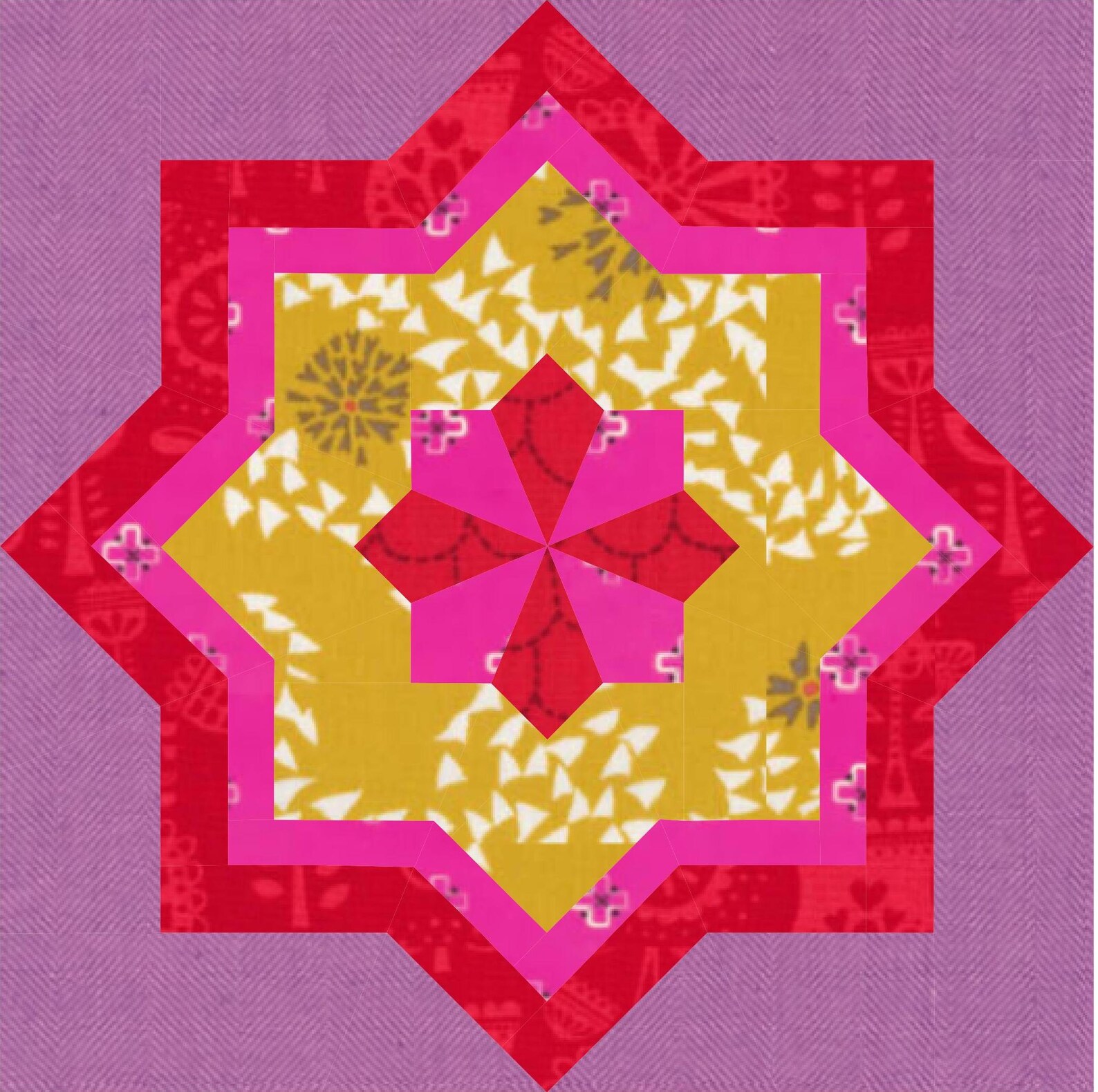 Star Quilt Block Pattern, PDF Instant Download, Foundation Paper Pieced ...