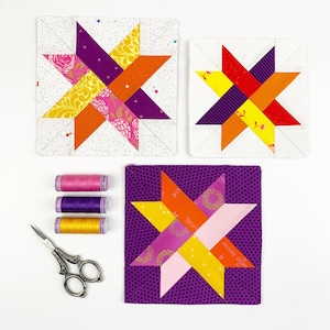 12 Star Quilt Block Pattern Bundle: FPP Designs (PDF Download, Multiple ...