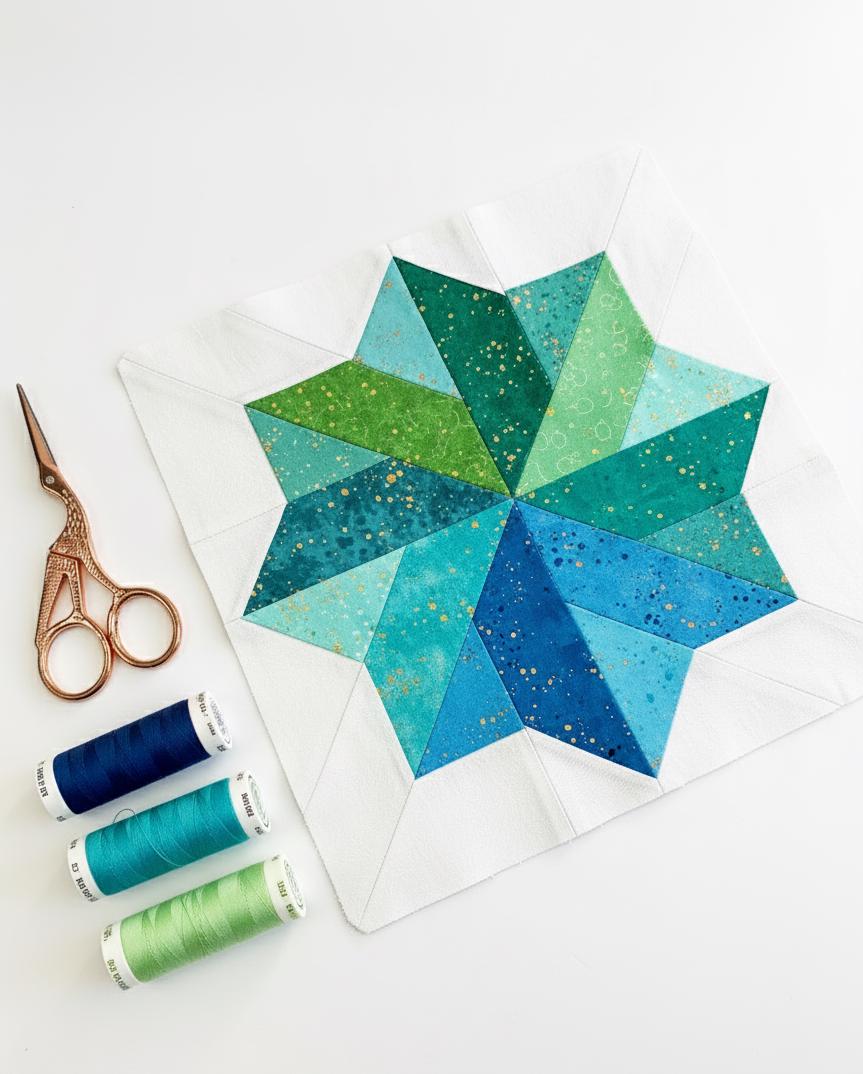 渦巻く星、6サイズ PDF 即時ダウンロード、クラシックスター FPP