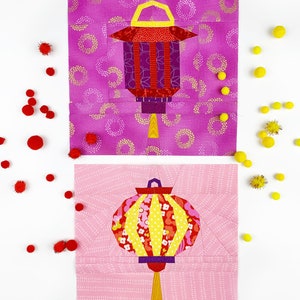 Chinese Lunar New Year Quilt Block Pattern, 7 Designs, Dragon ...