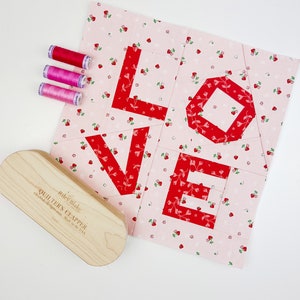 Love Letters Quilt Block Pattern: 5 Sizes (PDF Download)