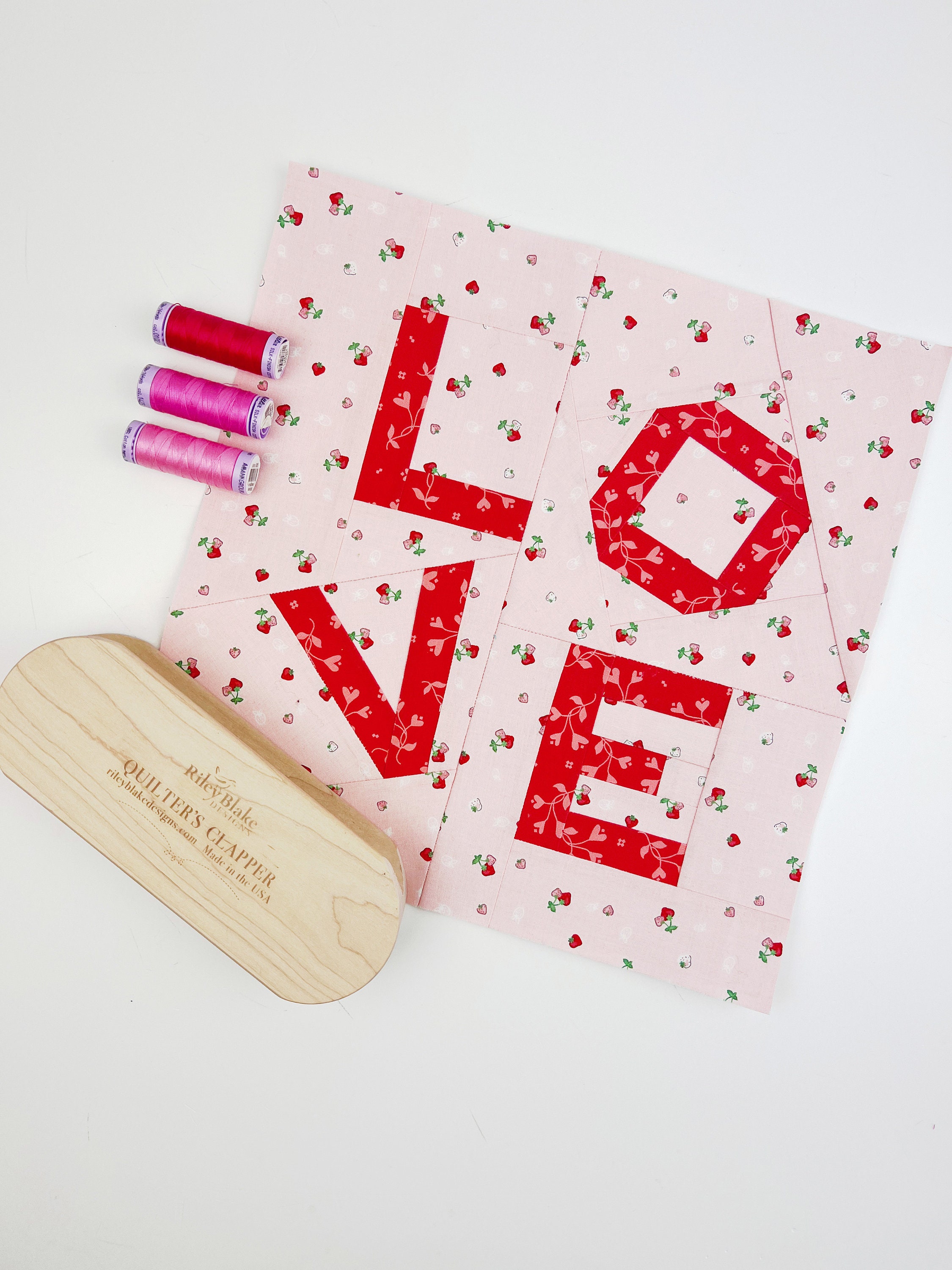 Love Letters Quilt Block Pattern: 5 Sizes (PDF Download) - Etsy
