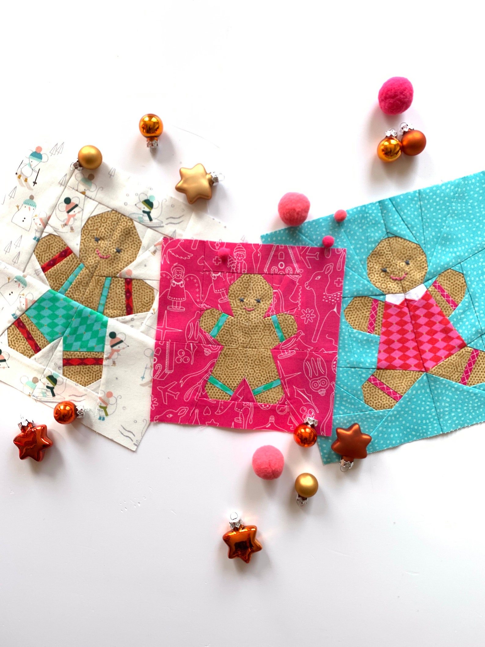 Gingerbread man with shorts Quilt Block Pattern PDF instant Etsy