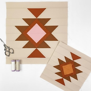 Southwest Aztec Quilt Block, 5 Sizes Each PDF Instant Download, FPP ...