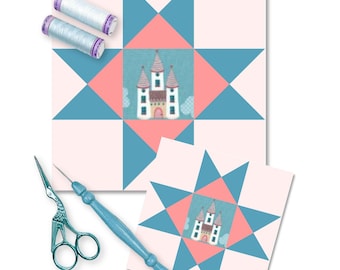 Ohio Star 8 sizes PDF instant download, Classic Sawtooth Star FPP pattern