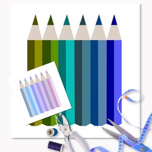 Pencils Quilt Block Pattern, 5 sizes PDF instant download, Foundation Paper Piecing Pattern, Back to school Quilt block Pattern