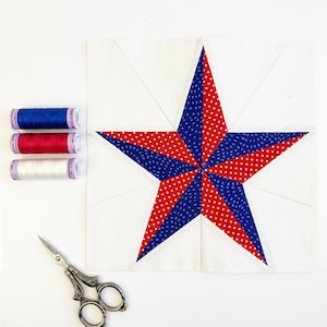 Lone Star 5 sizes PDF instant download, Classic Foundation Paper Piecing Pattern