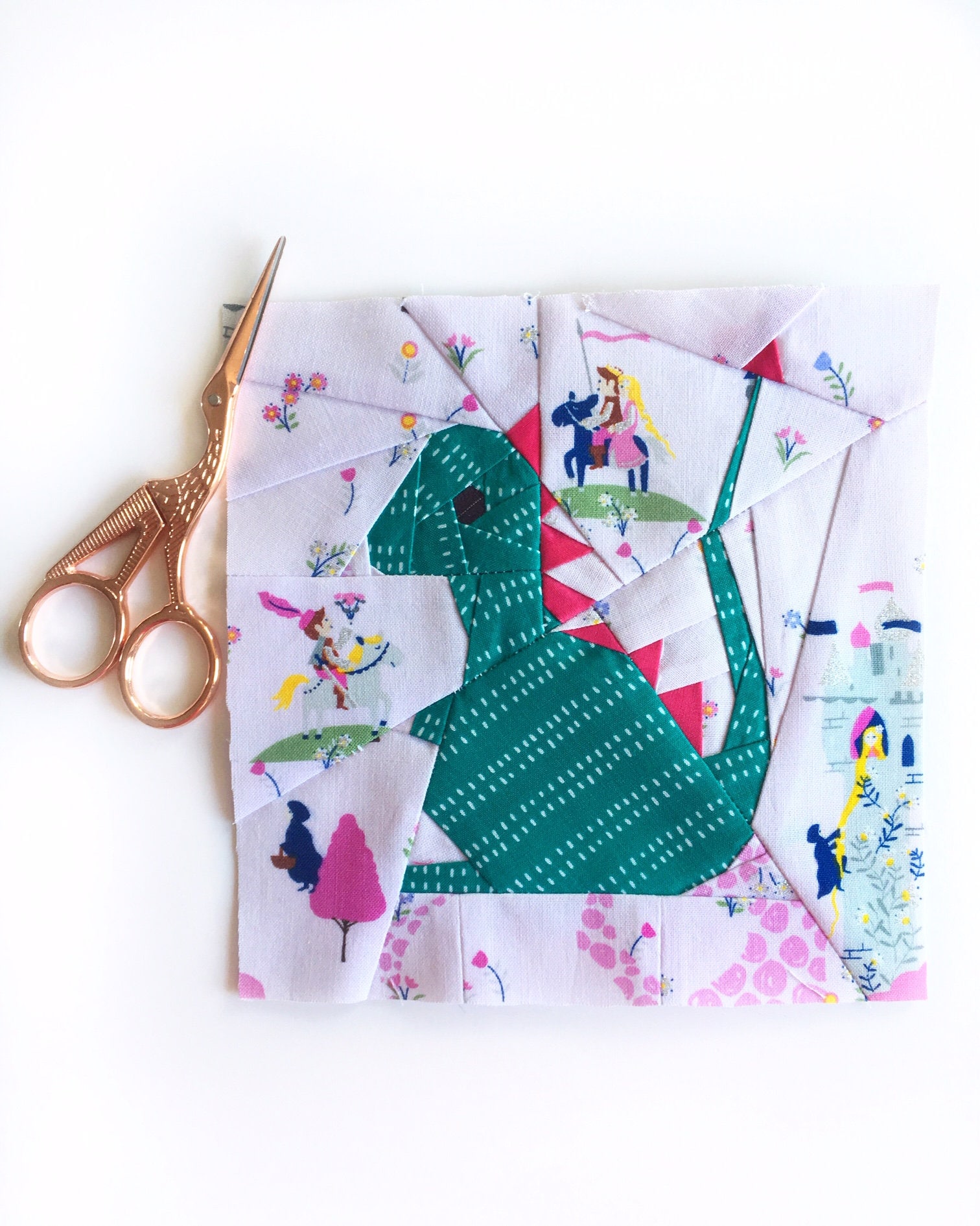 Dragon Quilt Block Pattern PDF Instant Download Nursery Etsy