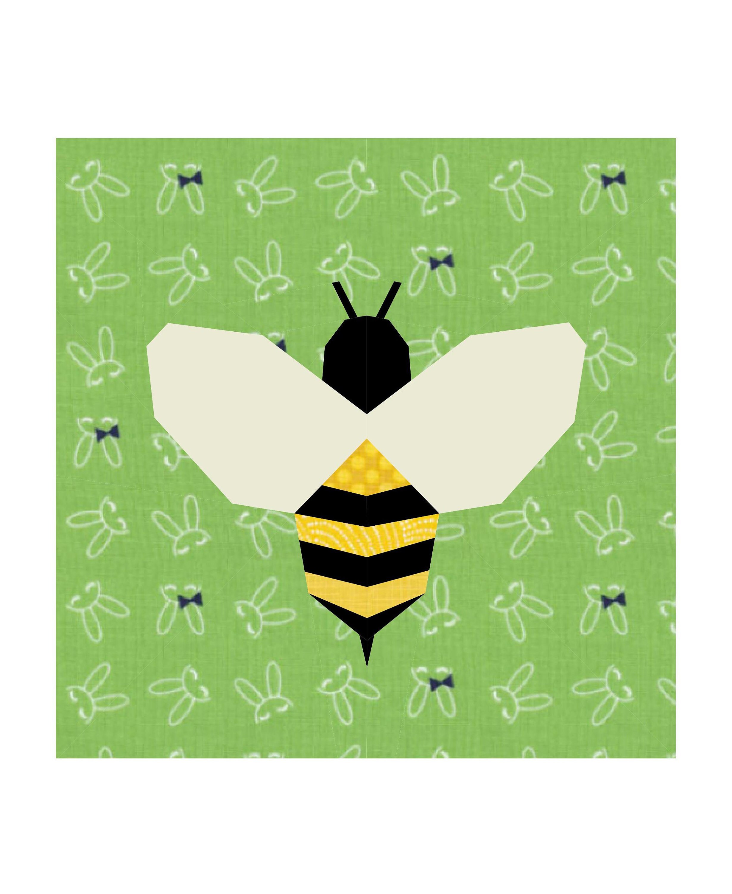 Bumble Bee Quilt Block Pattern, Foundation Paper Piecing (PDF Download ...