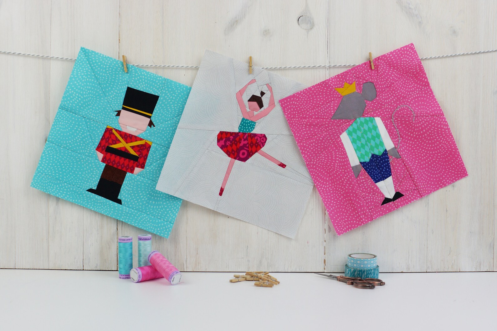Nutcracker Ballet Quilt Block Pattern Nutcracker Set of 3 Etsy