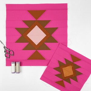 Southwest Aztec Quilt Block, 5 Sizes Each PDF Instant Download, FPP ...