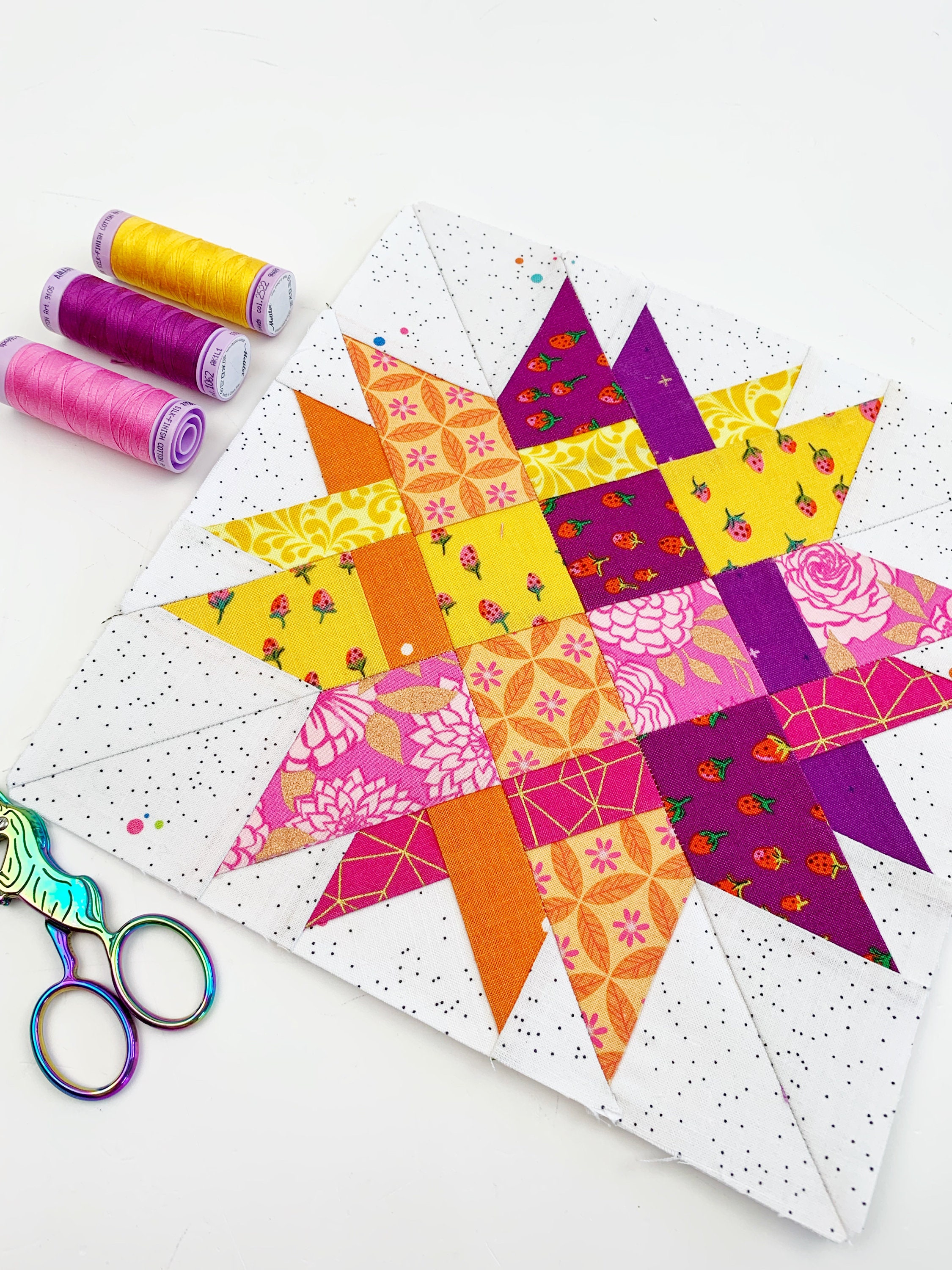 Double Woven Star Quilt Block, 4 Sizes Star PDF Instant Double Woven Star Quilt Block, 4 Sizes Star PDF Instant