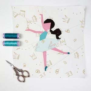 Ballerina Quilt Block Pattern: Foundation Paper Piecing (PDF Pattern)