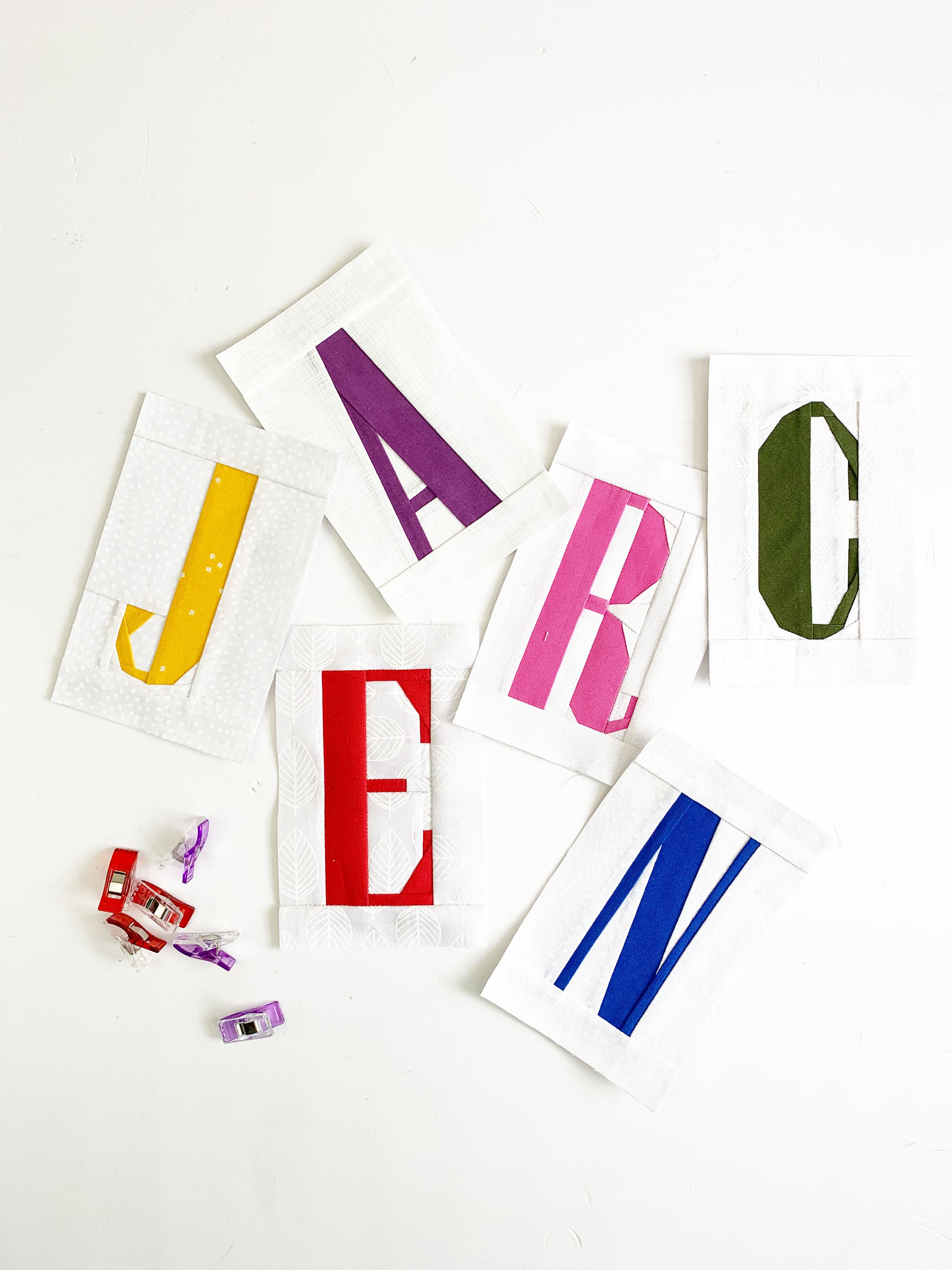 Alphabet FPP Quilt Block Pattern Set: ABC Letters (digital Download ...