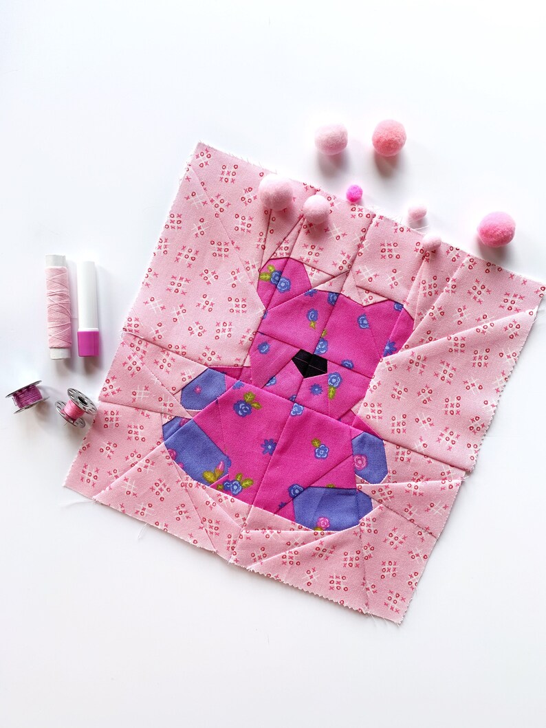 Teddy Bear Paper Piecing Pattern PDF Instant Download Baby Etsy