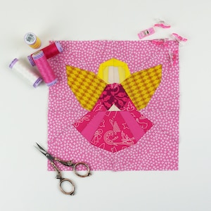 Angel Quilt Block, PDF instant download, FPP pattern