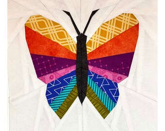 3 sizes Monarch Butterfly Paper Pieced Block PDF Pattern 3 sizes Monarch Butterfly Paper Pieced Block PDF Pattern