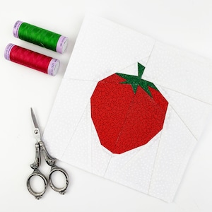 Strawberry quilt block, 6 sizes PDF instant download, fruit quilt Foundation Paper Piecing Pattern