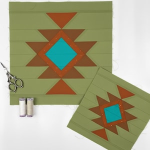 Southwest Aztec Quilt Block, 5 Sizes Each PDF Instant Download, FPP ...