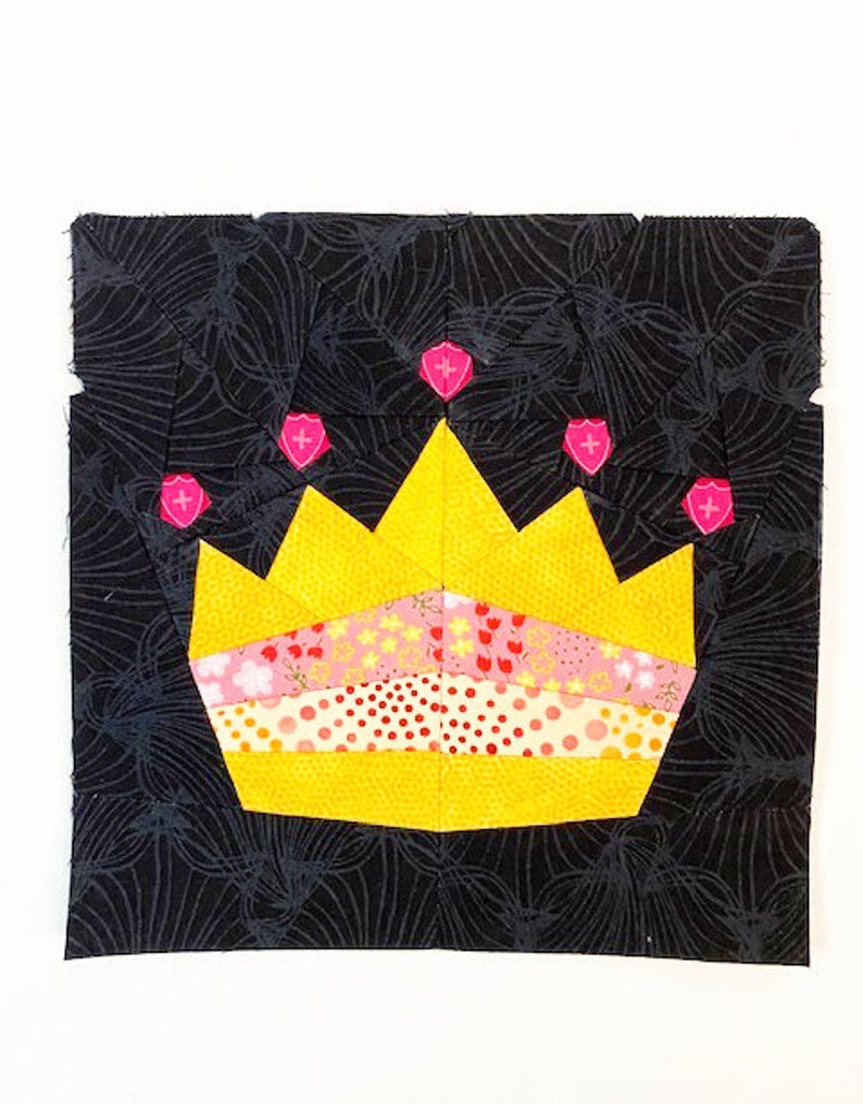 Crown Quilt Block Pattern Crown Pattern PDF Instant Etsy