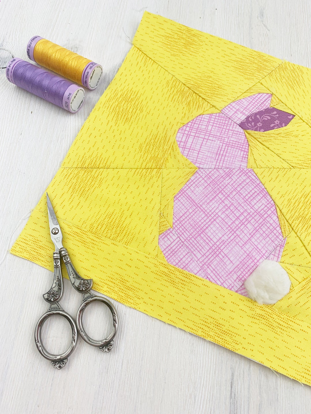 Cute Bunny Paper Piecing Pattern, 4 Sizes PDF Instant Download, Easter ...