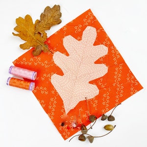 Oak leaf Quilt Block Pattern, 4 sizes PDF instant download, Home Decor, Modern Quilt Pattern