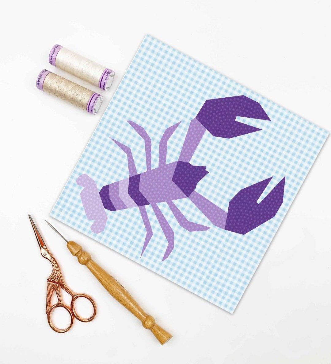 Lobster Black Pattern Print Quilt