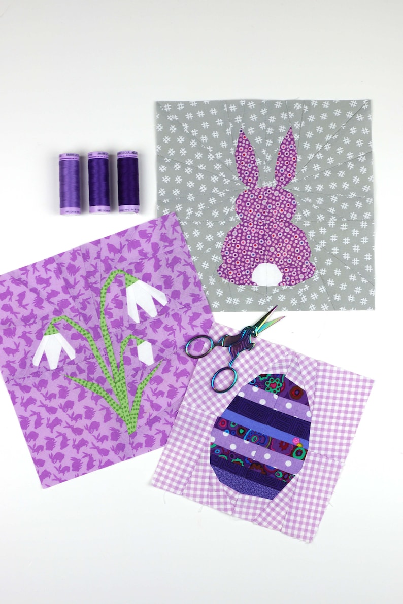 Nursery Decor PDF instant download Bunny/'s Back Quilt Block Pattern Modern Quilt Pattern Bunny Pattern Bunny quilt