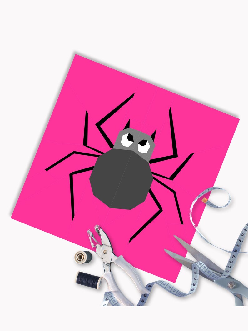Spider Quilt Block Pattern: Halloween Foundation Paper Piecing (PDF ...