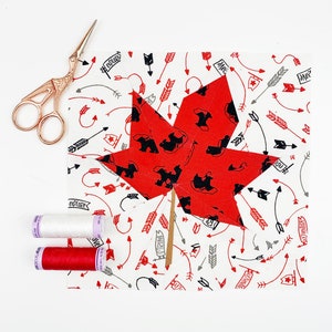 Maple Leaf Quilt Block Pattern: Foundation Paper Piecing (PDF Download)